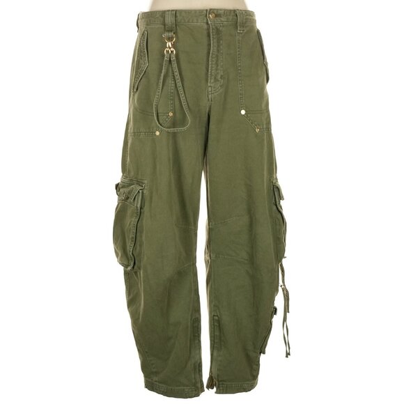 Gap × Cult Gaia Cargo Barrel Pants in Olive Green 6 NWT - Picture 4 of 6